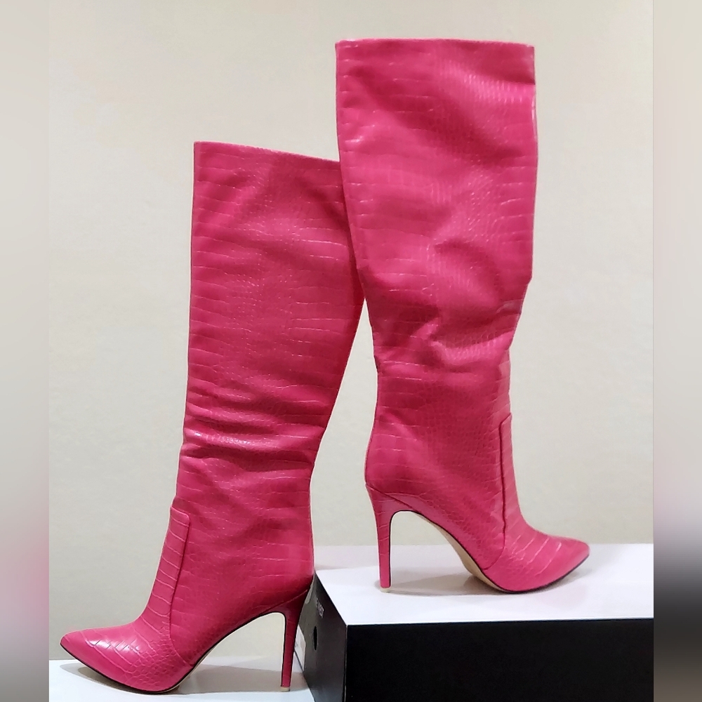 Nine West Vibrant Pink Heeled Boots